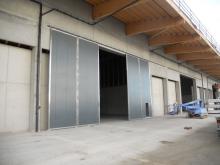 grandes portes isolées 120mm cadre inox industrie